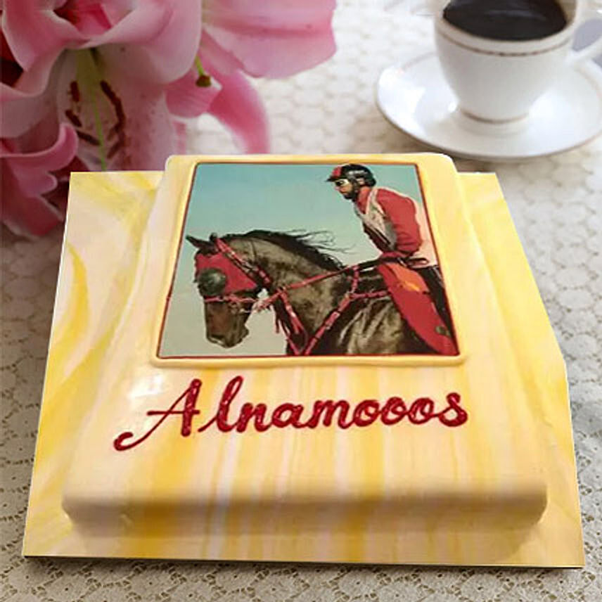 Horse Racing Photo Cake