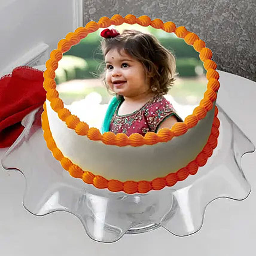 Delectable Photo Cake 3 Kg Vanilla Cake