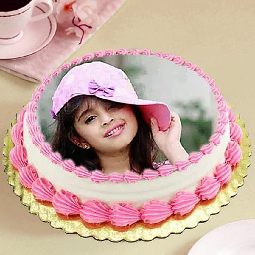 Heavenly Photo Cake Eggless 3 Kg Vanilla Cake