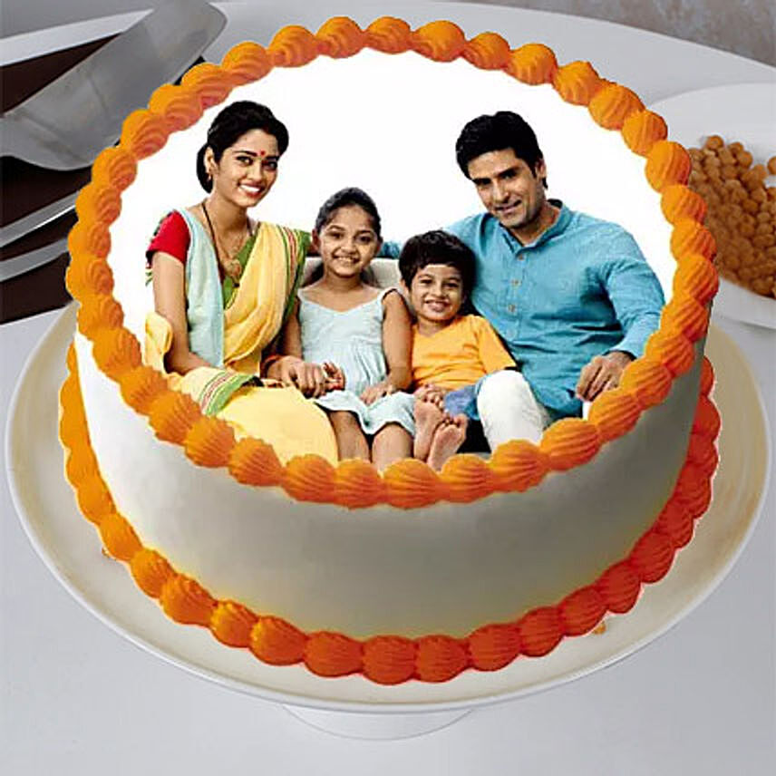 Sizzling Round Personalized Cake Eggless 2 Kg Butterscotch Cake