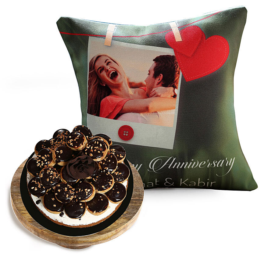 Profiterole Cake and Anniversary Cushion
