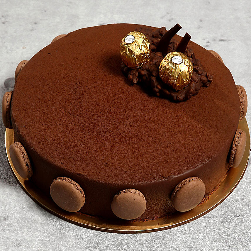 Eggless Ferrero Rocher Cake