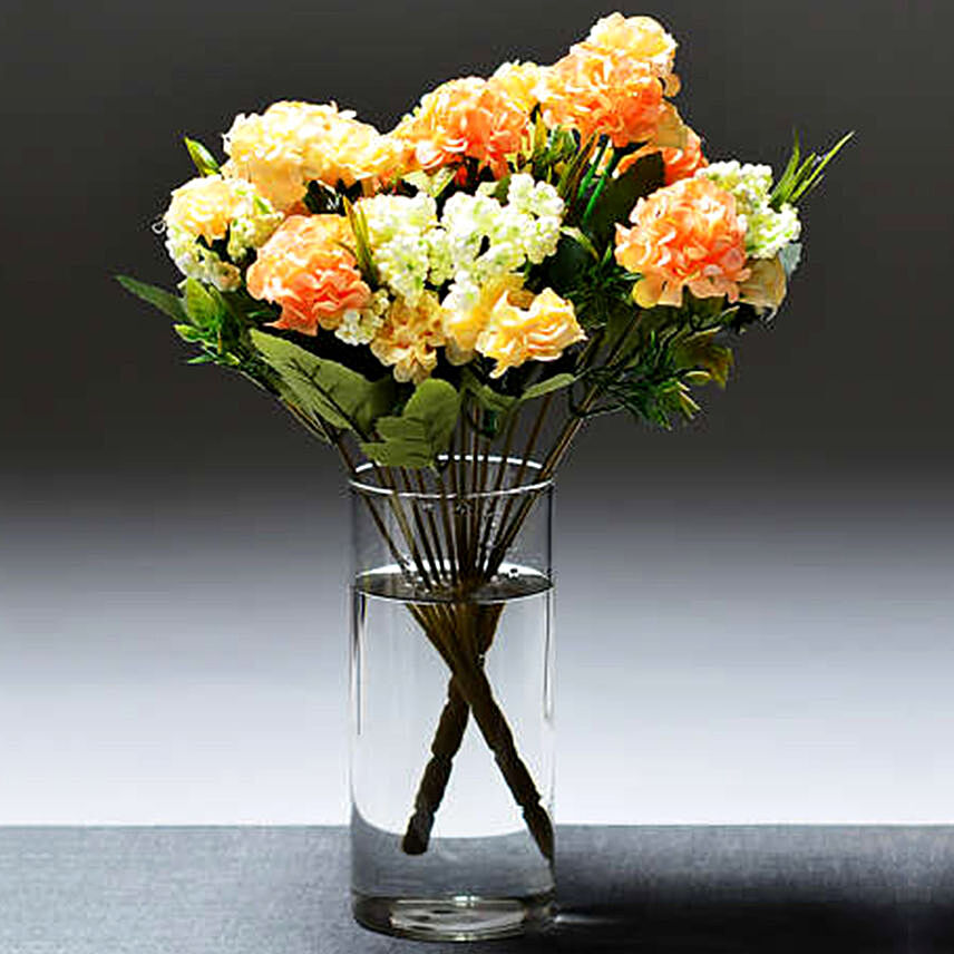 Artificial Mix Coloured Carnations