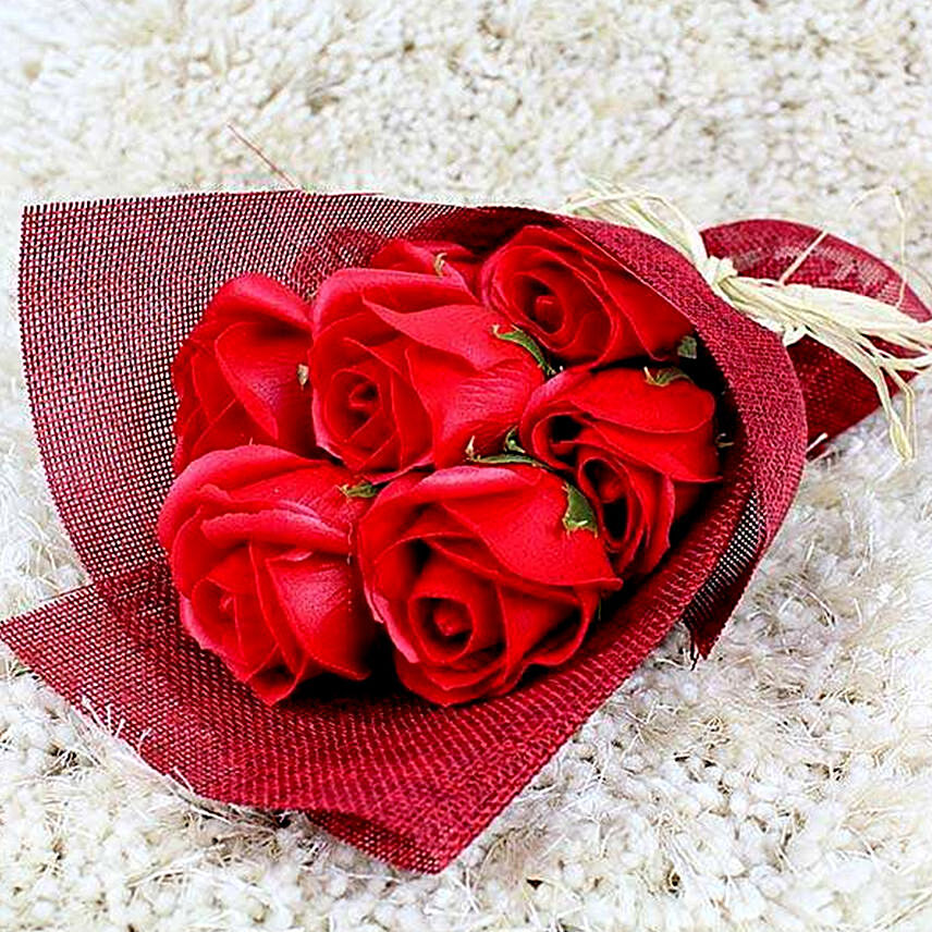 Artificial Red Roses Bunch