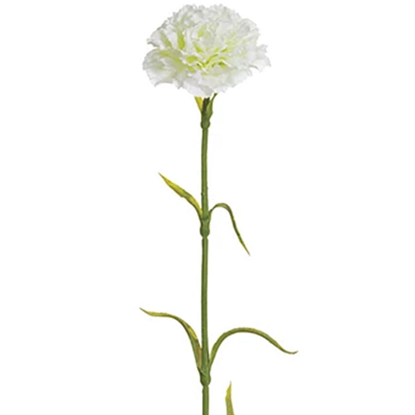 Artificial White Carnations