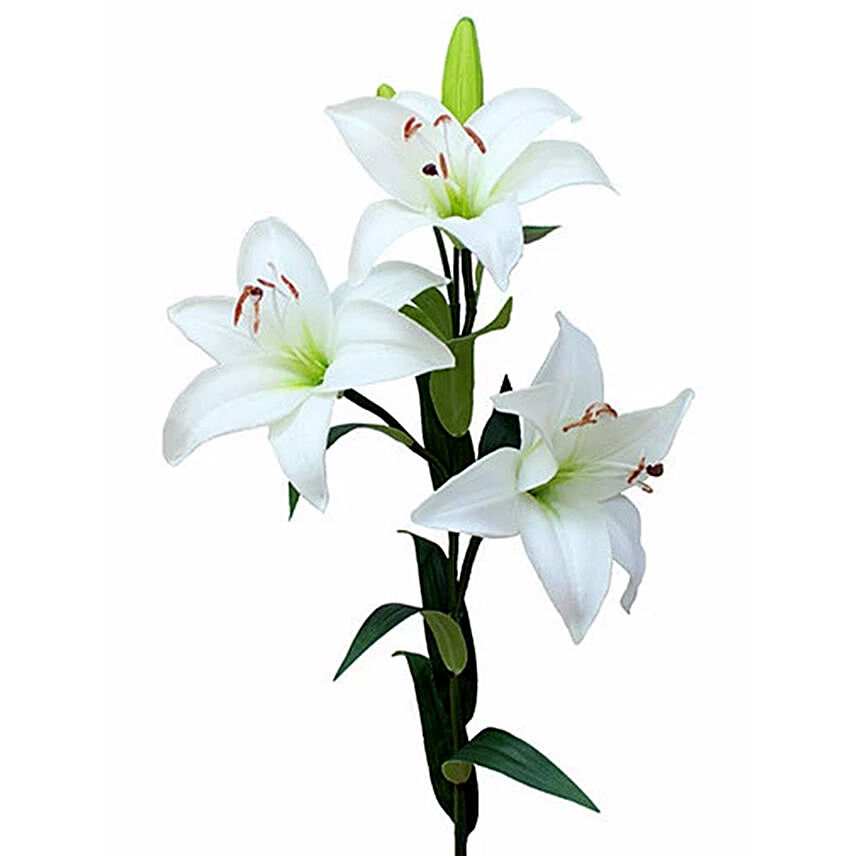 Artificial White Lily Stems