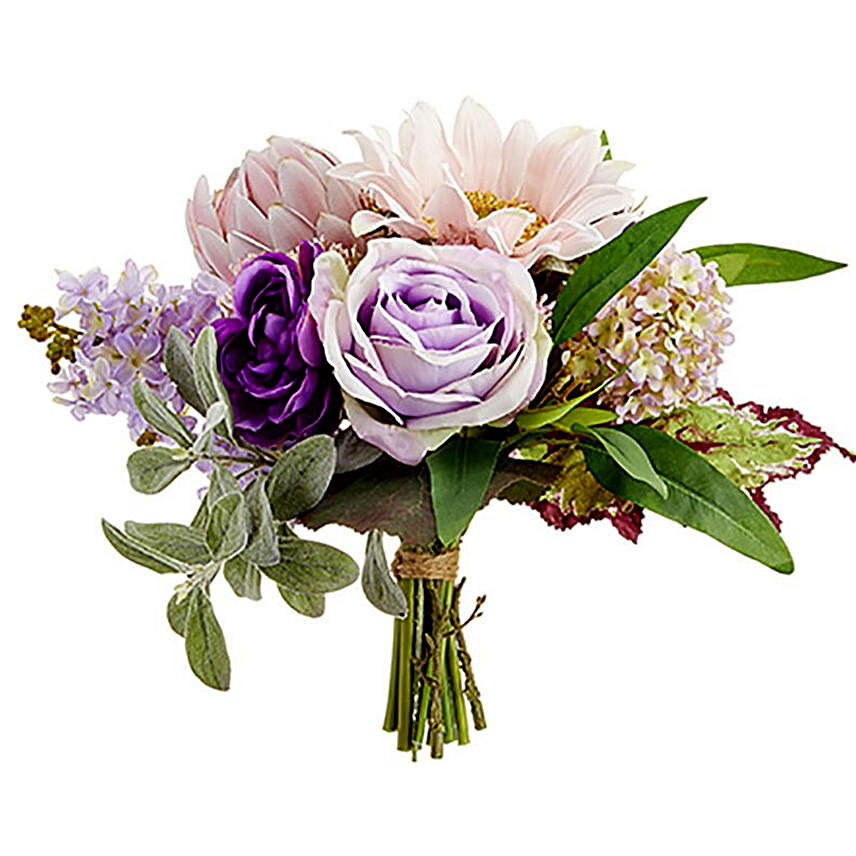 Pink and Purple Artificial Floral Bunch