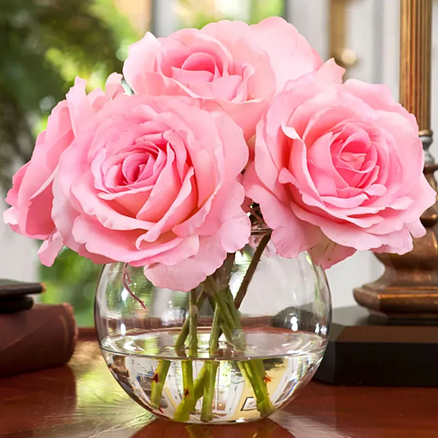 Real Touch Artificial Pink Roses