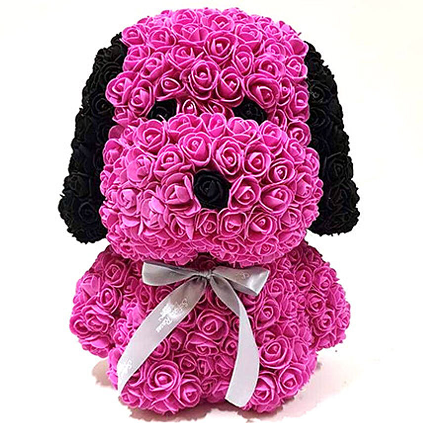 Artificial Roses Pink Dog Toy