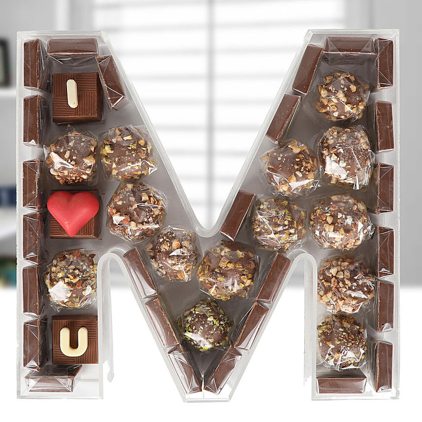 The Letter Collection Chocolates I Love You M