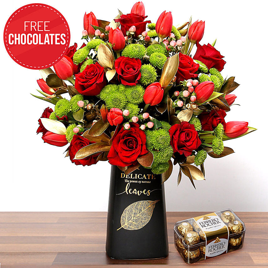 Beautiful Flowers and Free Chocolates