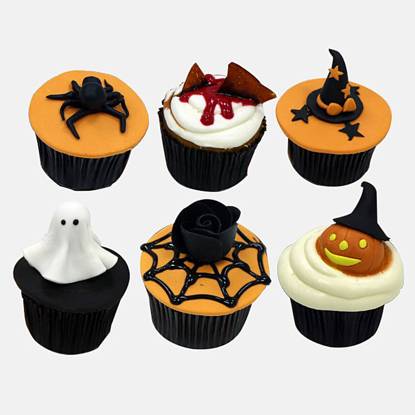 Halloween Themed Chocolate Cupcakes