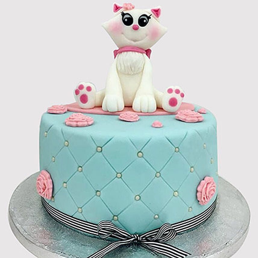 Designer Cat Fondant Vanilla Cake