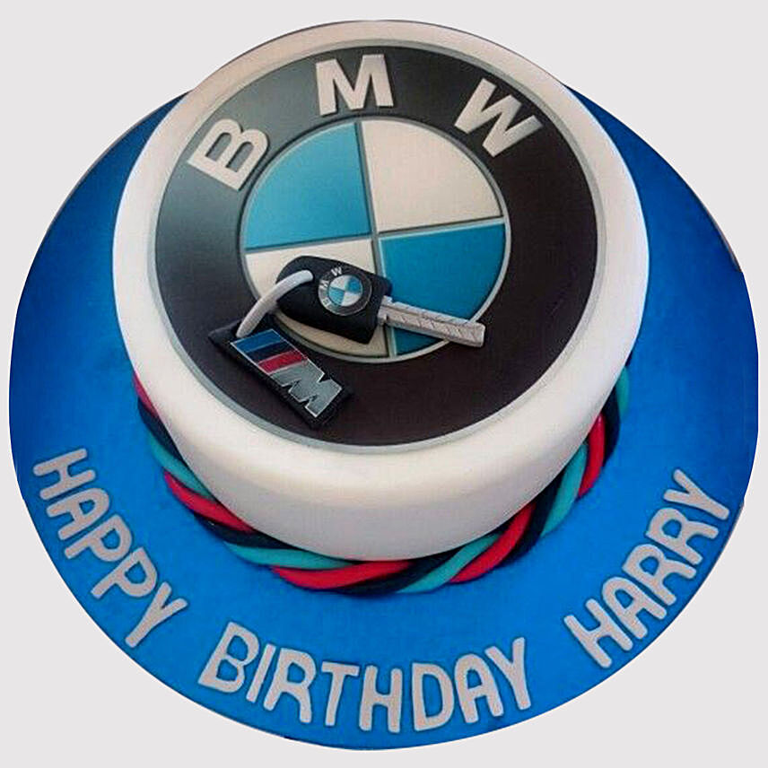 BMW Birthday Vanilla Cake