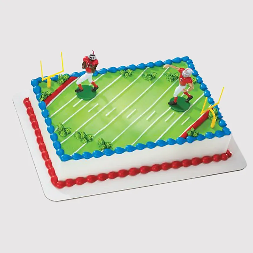 Football Field Truffle Cake