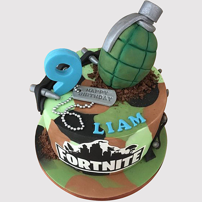 Fortnite Grenade Truffle Cake