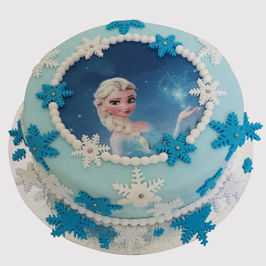 Frozen Snowflakes Truffle Cake