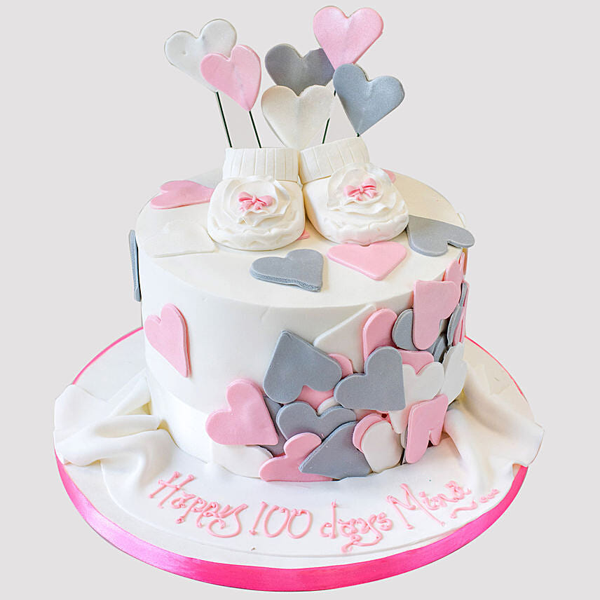 Hearty Baby Shower Truffle Cake