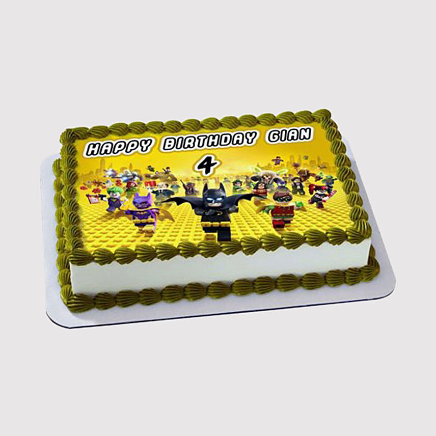 Lego Super Heroes Truffle Photo Cake