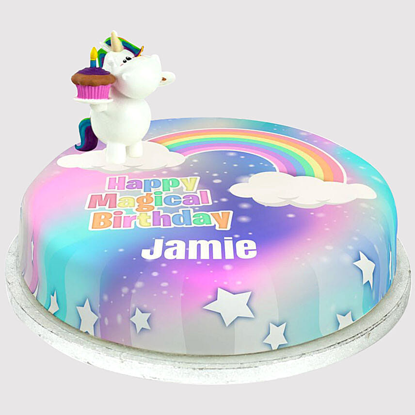 Magical Unicorn Birthday Vanilla Cake