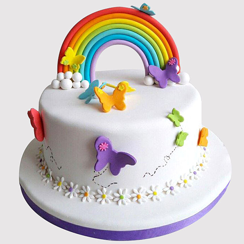 Rainbow Land Vanilla Cake