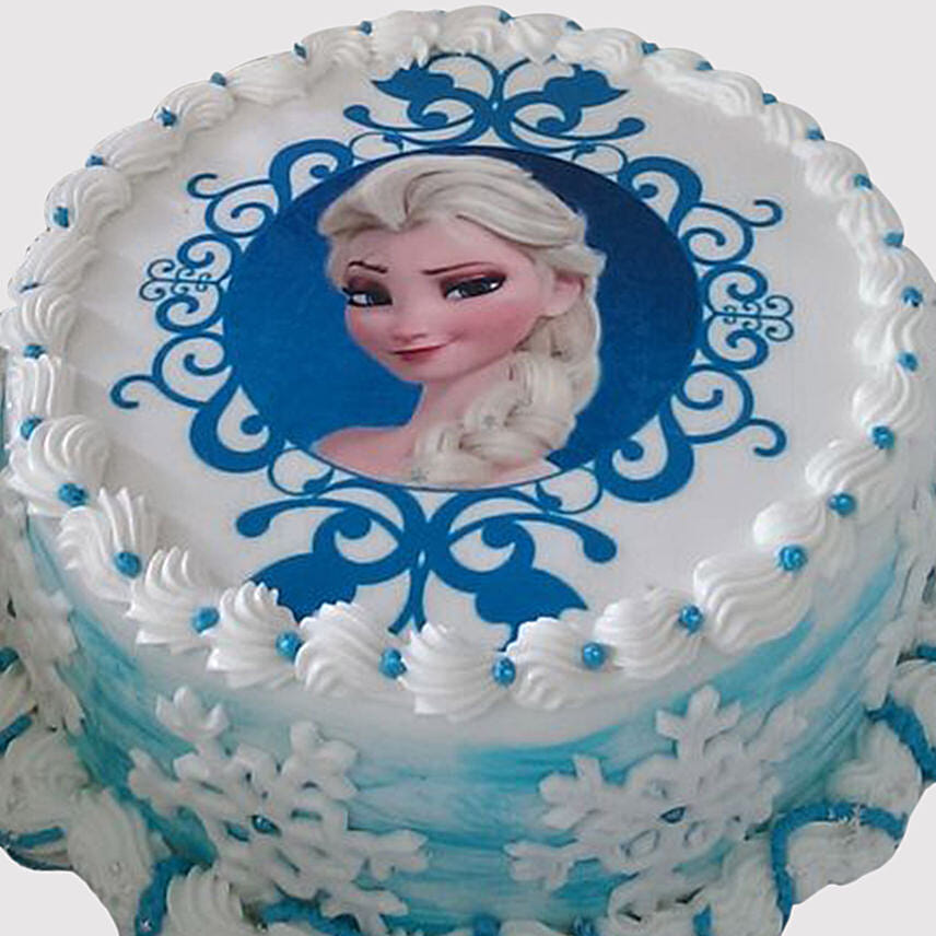 Round Frozen Truffle Photo Cake