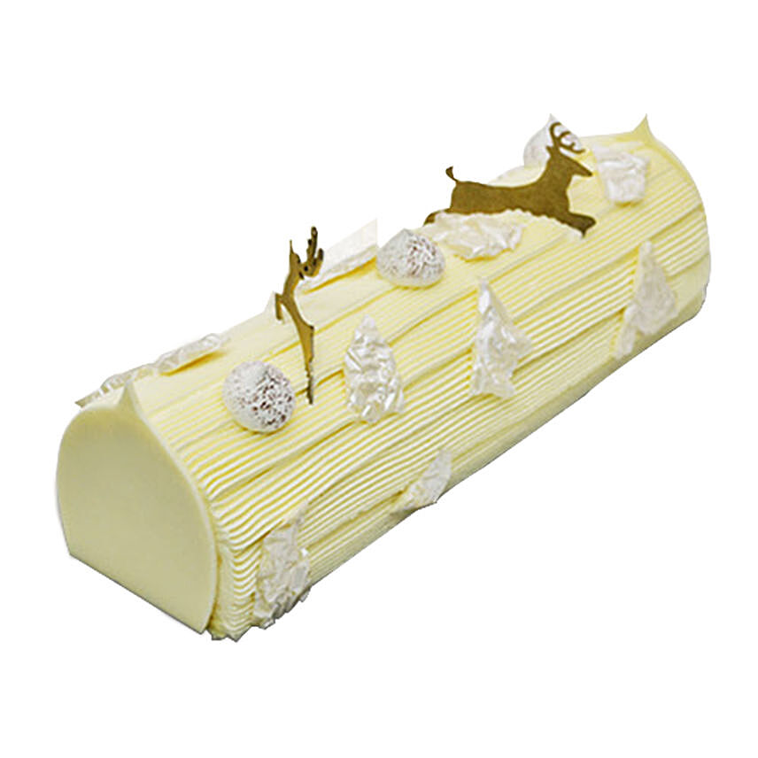 Vanilla Christmas Log Cake 8 Portions