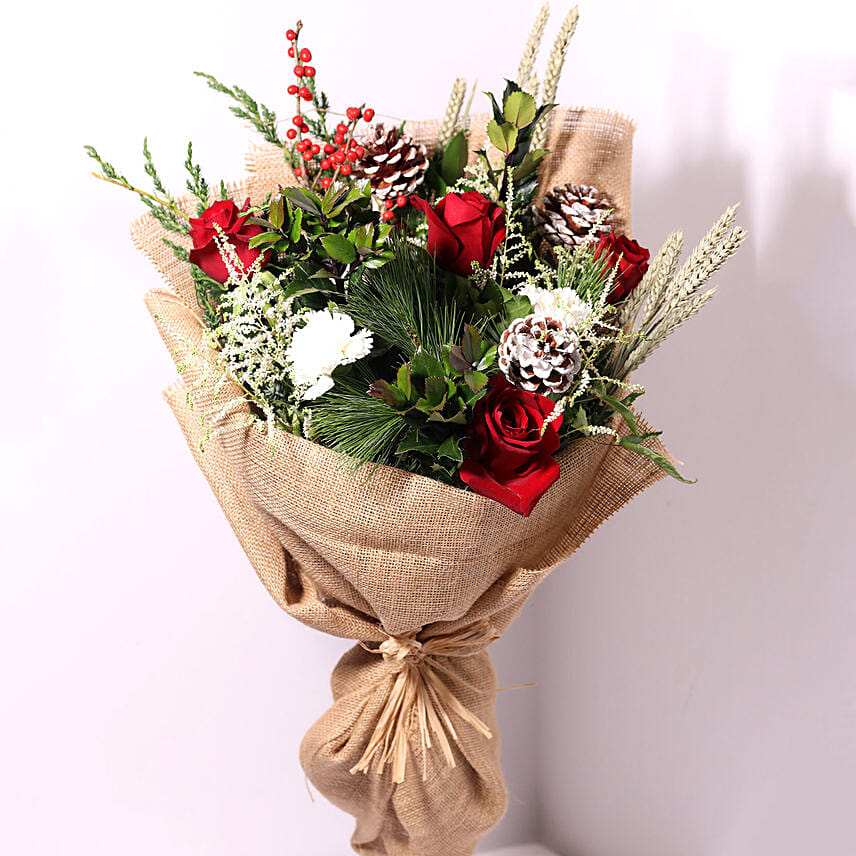 Elegant Jute Wrapped Flowers