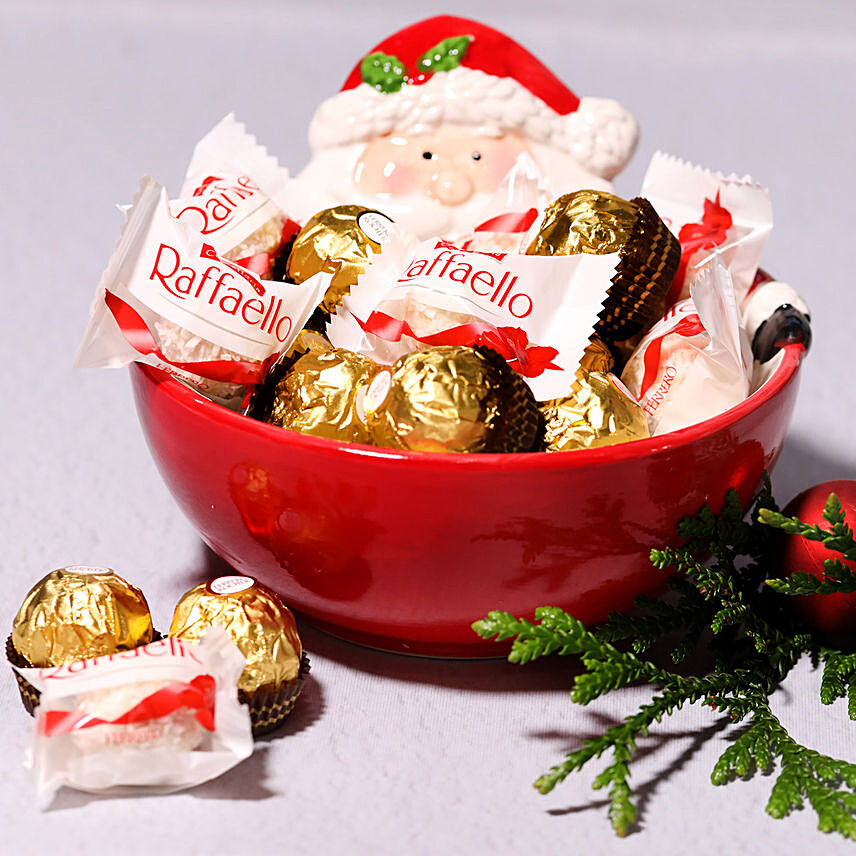 Santas Bowl Of Chocolates