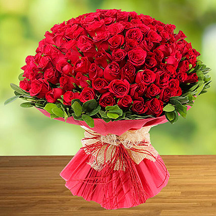 100 Red Rose Bouquet