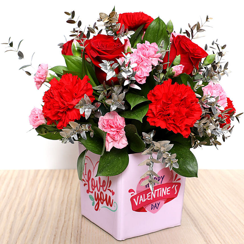 Valentines Love You Flower Vase