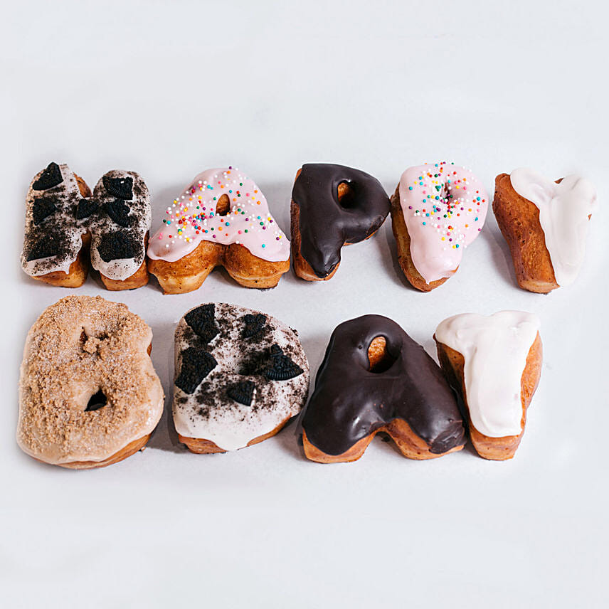 Birthday Letter Doughnuts