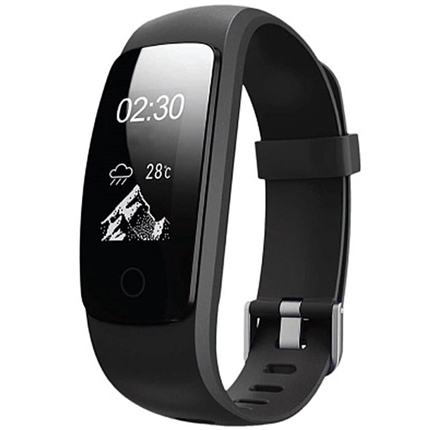 Black Fitness Tracker With OLED Screen