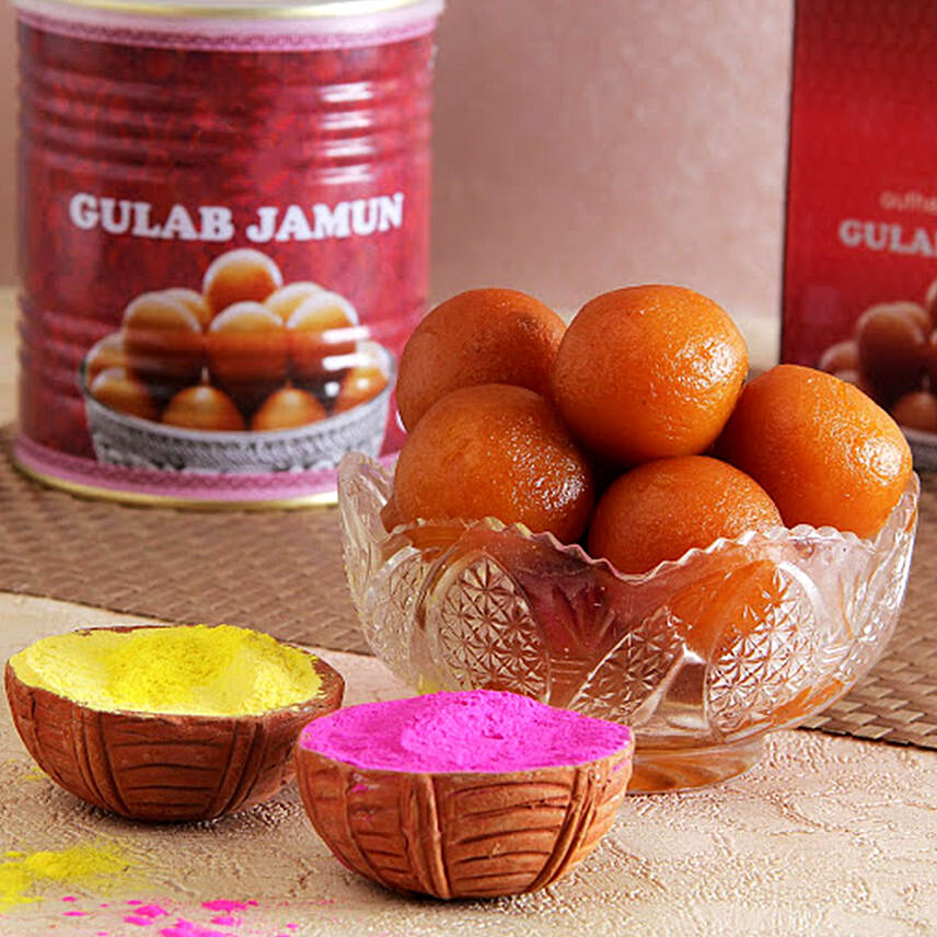 Gulab Jamun with Gulal