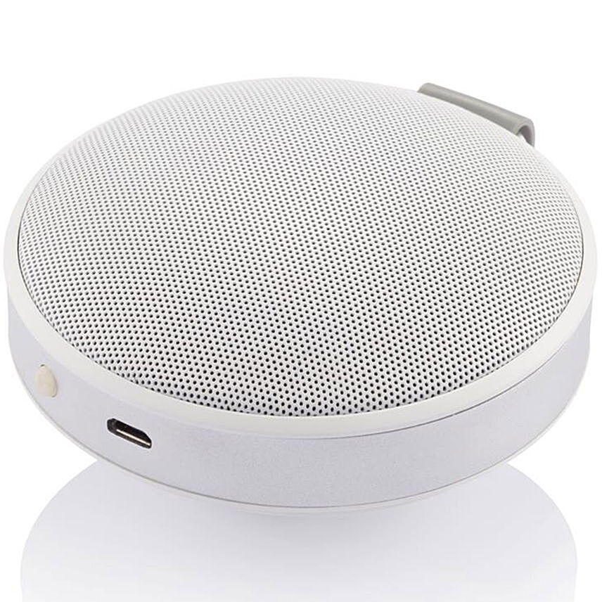 White N Silver Bluetooth Speaker