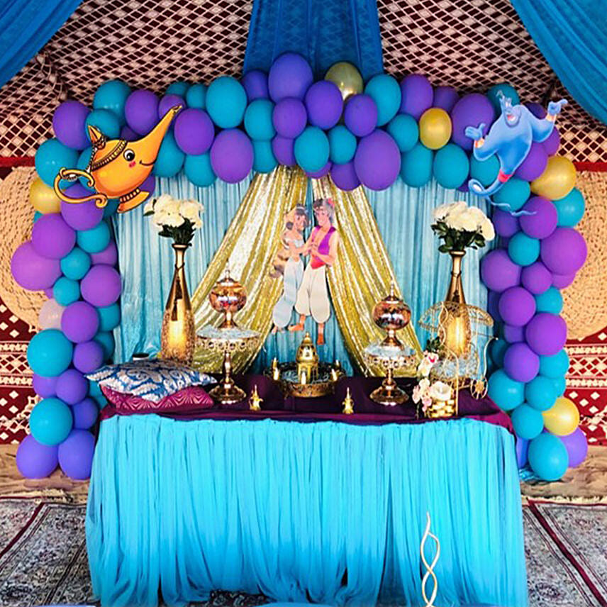 Alladin and Jasmine Theme Decoration Set up