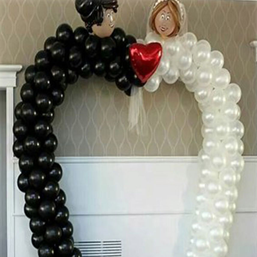 Bride Groom Balloon Arch