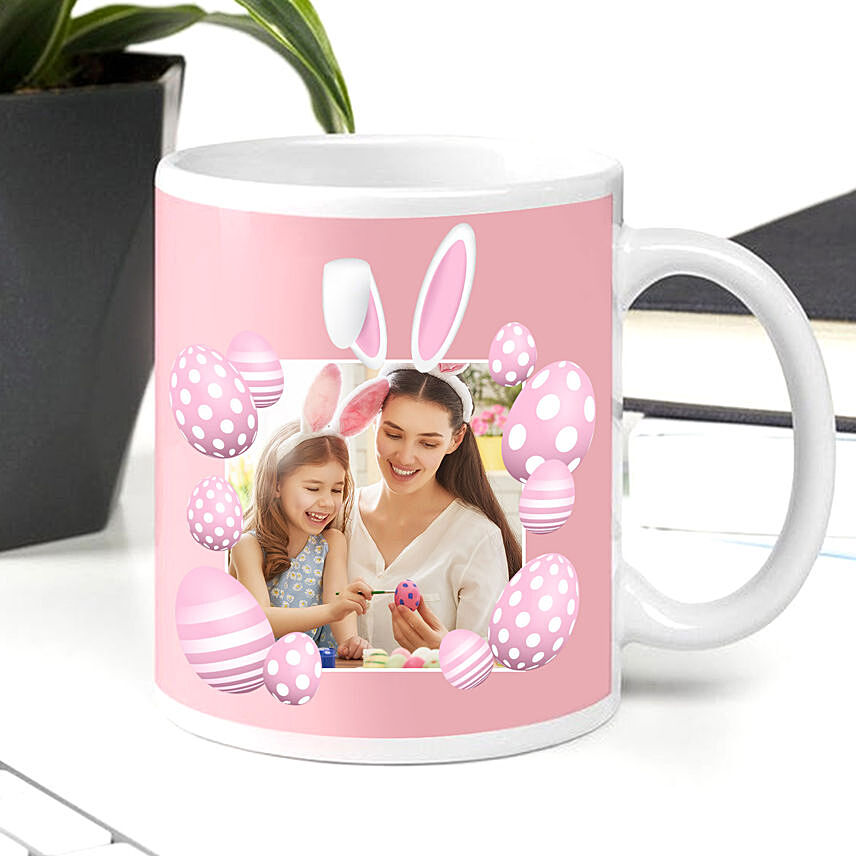 White Easter Day Personalised Mug