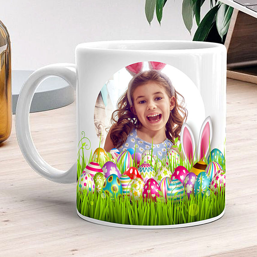 White Personalised Easter Mug
