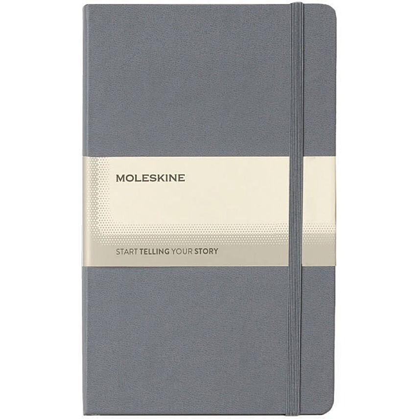 Slate Grey Ruled Hard Cover Notebook
