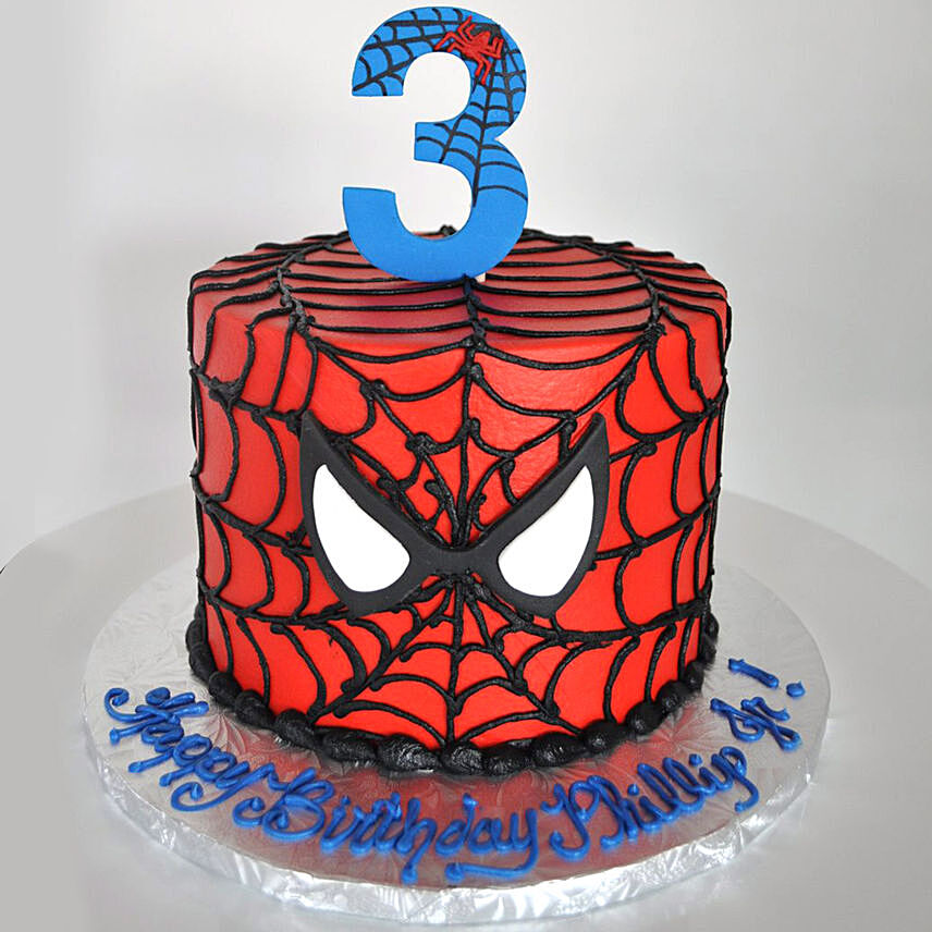 Special Spiderman Red Velvet Cake