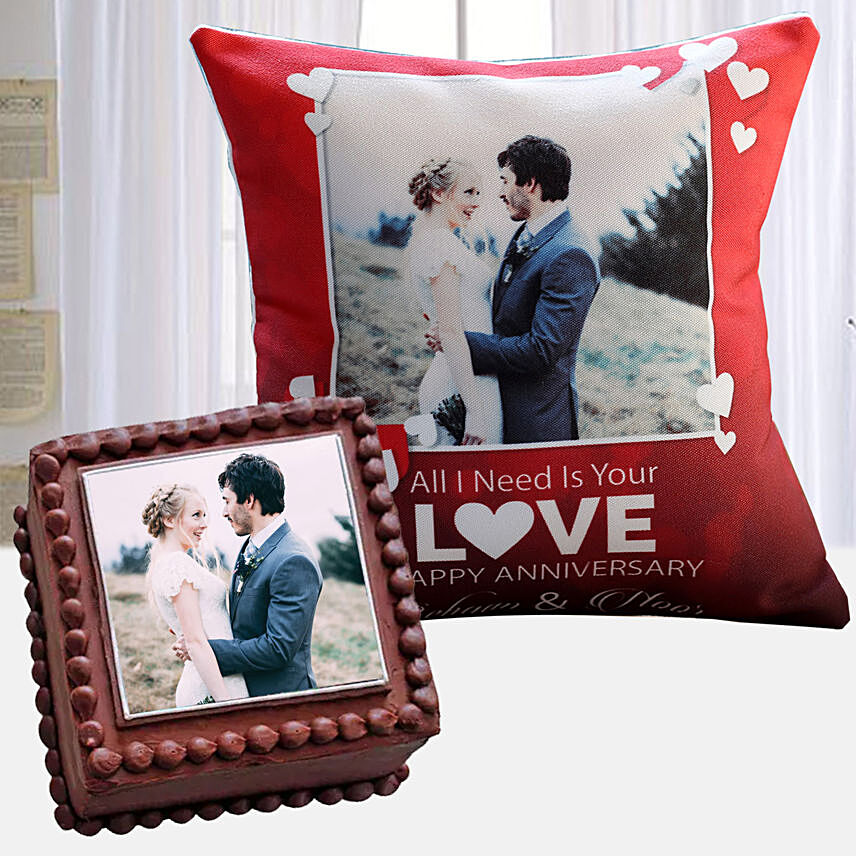 Need Your Love Personalised Cushion And Cake