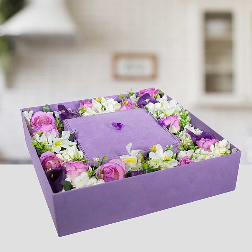 Purple Flowers Choco Goodness Box