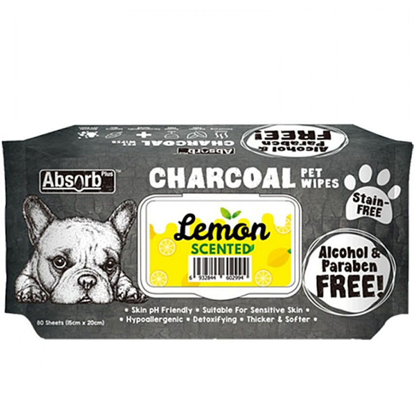 Absolute Pet Absorb Plus Charcoal Pet Wipes