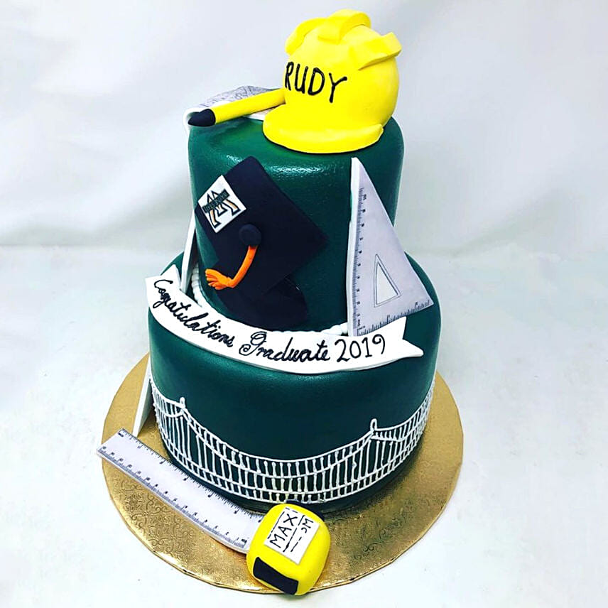 Engineering Theme Graduation Cake