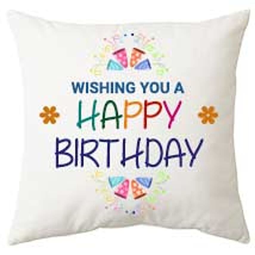 Happy shop birthday cushion
