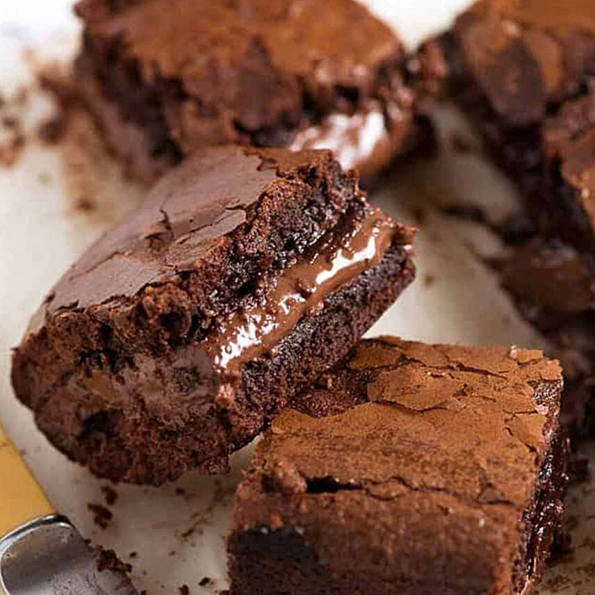 Nutella  Filled Brownies