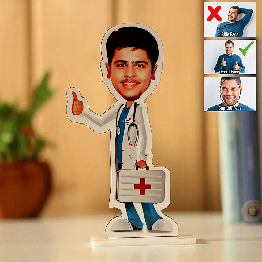 Personalised Caricature Male Doctor