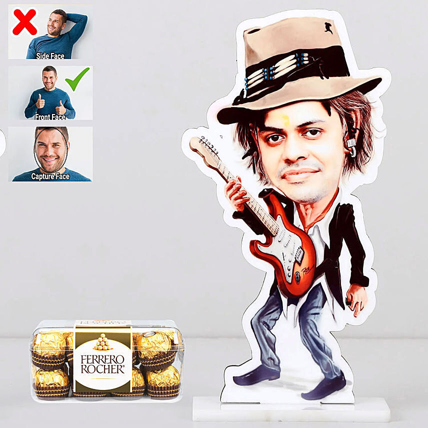 Personalised Cowboy Caricature with Chocolates