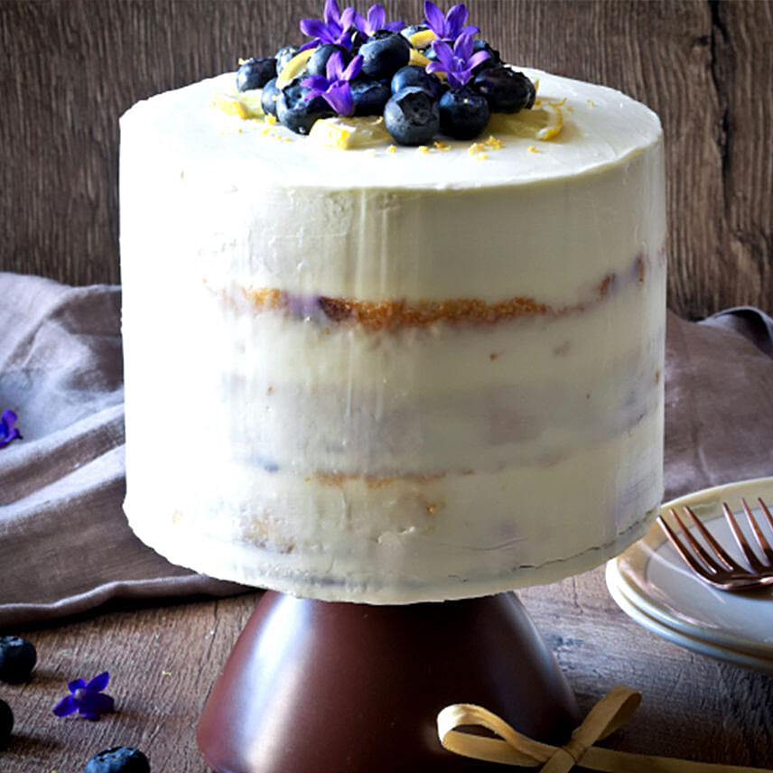 Lemon And Thyme Blueberry Cake 1Kg Eggless